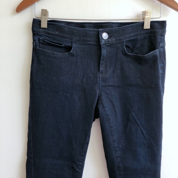 J. Jill Denim Leggings 4P, 5-pocket Dark Stretch Skinny Jeggings mid/low rise - Picture 5 of 12